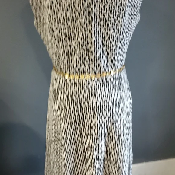 Andrew Marc Black and White Sleeveless Midi Dress - Picture 13 of 17